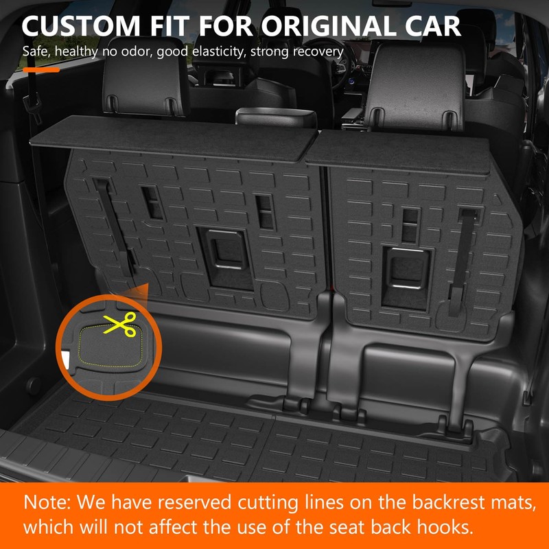 powoq 3rd Row Cargo Mat Compatible with 2021-2025 Toyota Sienna