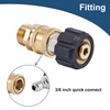Raincovo Pressure Washer Quick Connect Fittings, M22 14mm to 3/8