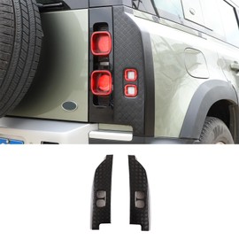 PIUGILH Taillights Cover Protection Panel Compatible with 2020 2021 2022 2023 Land Rover Defender 90 110, Taillights Cover Protection Trim Accessories, 2Pcs(Bright Black)