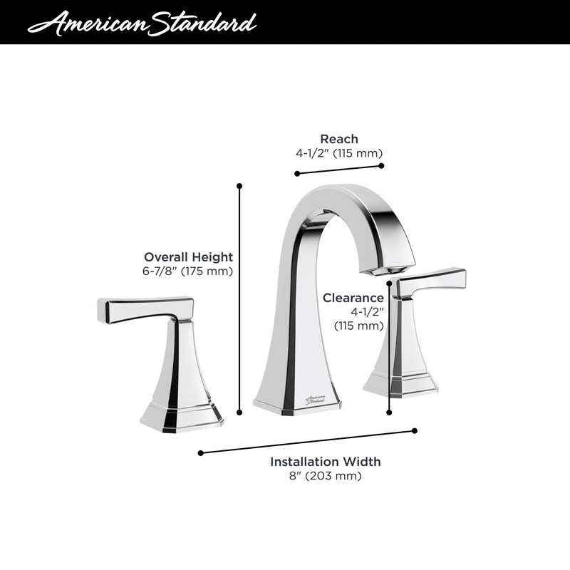 AMERICAN STANDARD 7612807.278 Crawford 8-inch Widespread Bathroom Faucet, Legacy Bronze