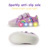 YESKIS Toddler Girls Light Up Shoes LED Flashing Cartoon Barefoot