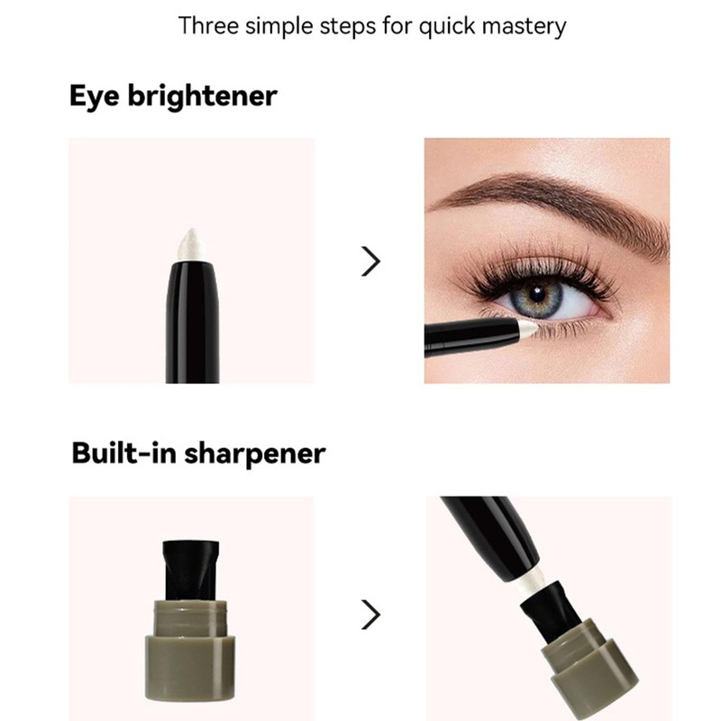 Waterproof Shimmer Eyeshadow Stick – Cream Glitter Pencil for Easy,