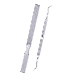 2PCS Toe Nail Files for Fungal Thick Nails,Long Steel Nail File for Onychomycosis, Fungal & Ingrown Nails – Dual-Ended Toenail Lifter,Nail Tools for Men & Women's
