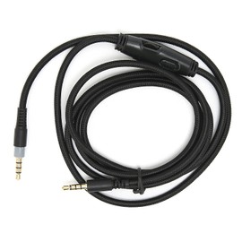 Slim Audio Cable Jack, Microphone Volume Control Replacement Audio Aux Cable with Volume Control Headset Headphone Cable with Volume Control OFC Copper Wire Plug and Play Compatible for Cloud Cloud