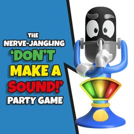 TOMY Extreme Silence Game, Sound-Sensitive Party Challenge for Kids and Families, Real Decibel Detector, 50 Task Cards, Create-Your-Own Challenges, Indoor Game Fun, Ages 6+, 2 or More Players