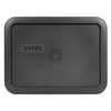 Pyrex 7210-PC Rectangle 3 Cup Charcoal Grey Storage Lid for