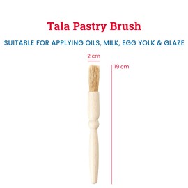 Tala Wooden Pastry Brush - Basting Cooking Brush - Ideal for Applying Oils, Glazes, Milk And Egg Yolk- 2cm x 2cm x 19cm