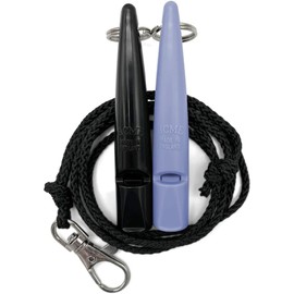 ACME Dog Whistle No. 211.5 with Whistle Band | Double Pack | 2 Whistles Including 2 Bands | Ideal for Recall - Loud and Far-reaching (Black + Purple)
