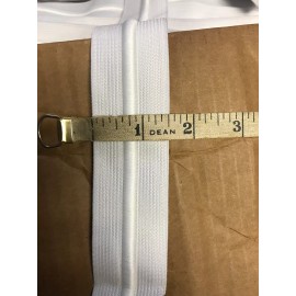 Drawstring Elastic Waistband Draw Cord Elastic 1 1/2" White 30 Yds Made in USA