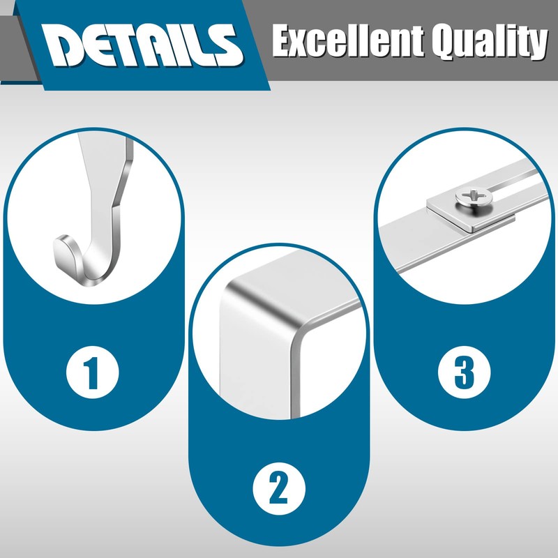 Amylove 8 Pcs Adjustable Cubicle Hanger Universal Partition Metal Cubicle