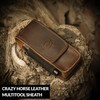 NUTUCH Leather EDC Multitool Sheath with Flip Closure | Leather