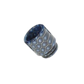 Armerah Snakeskin 810 Drip Tip eCig Mouthpiece Short/Wide Epoxy Resin Single Blue