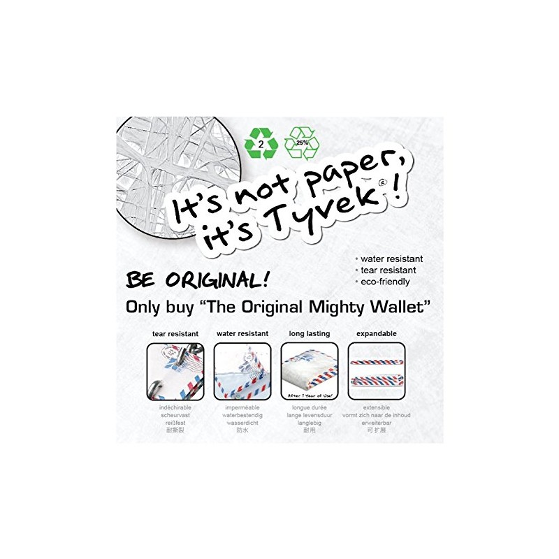 mighty wallet mighty wallet | Minimalist Tyvek Wallet | Front