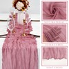 12 Pieces Dusty Rose Cheesecloth Table Runner 10FT Pink Runner