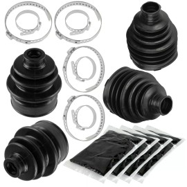 Caltric 2 Rear Axle Outer And Inner CV Boot Kit for Yamaha Grizzly 700 YFM700Fg 4X4
