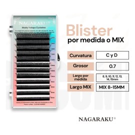 Blister Yy .07 Extensiones De Pestañas Nagaraku Hawaiano