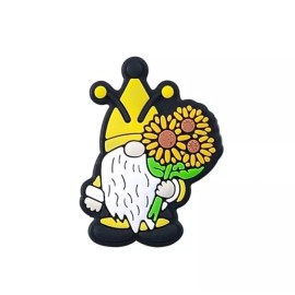 Crafty Mama Wholesale 1 pc. Bee Silicone Focal Bead, Beadable accessories Garden Gnome Sunflower