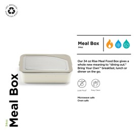 Klean Kanteen Rise Meal Box 1010624 Lunch Box Stainless Steel in Tofu Colour Leak-Proof