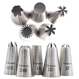 Piping Tips Large Cake Decorating Tools, 5 Pack Cake Piping Nozzles Tips Kit - DIY Icing Nozzle Tool for Cupcakes