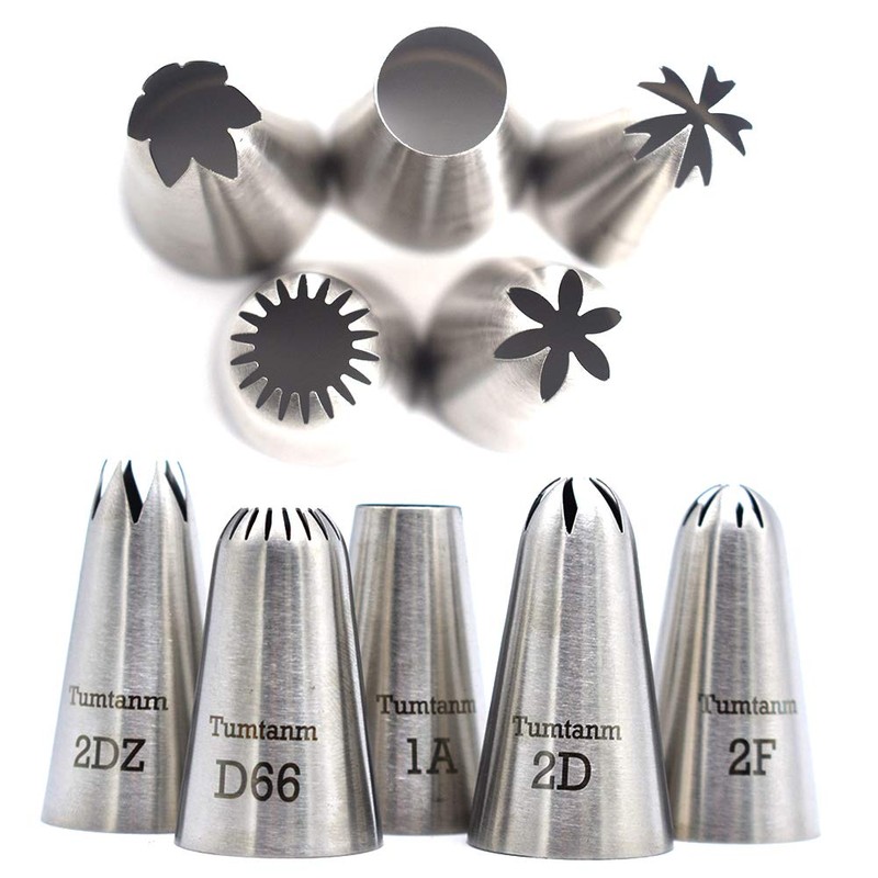 Piping Tips Large Cake Decorating Tools, 5 Pack Cake Piping