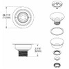 Elkay D1125 Dayton 3-1/2" Drain with Removable Basket Strainer and