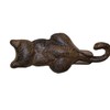 CAT FIGURE CAST IRON DARK BROWN DOOR KNOCKER SUITABLE FOR