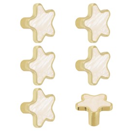 MOROBOR Decorative Star Kitchen Cabinet Knobs, 6 Pack Creative Dresser Drawer Pulls Furniture Cupboard Door Pull Handles Single Hole Zinc Alloy Knobs Furniture Accessories