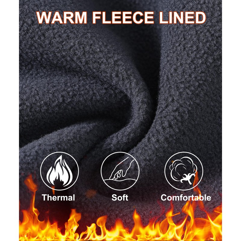 Zoofly - Pantalones de invierno para hombre, impermeables, con forro