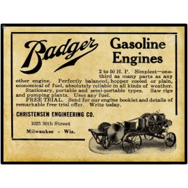 1910 Christensen Co. Beaver Gas Engines New Metal Sign: Large Size - 12 x 16