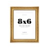8x6 Gold Ornate Photo Frame With White Mat For 7x5