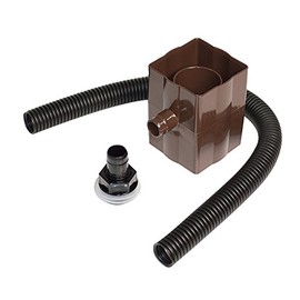 Brown Rain Water Diverter Kit Fits Both Square and Round Down Pipes