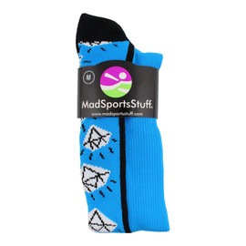 Crazy Socks with Diamonds Over the Calf (Electric Blue/Black, Medium)