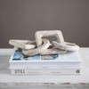 Creative Co-Op Mango Wood Chain Décor, Whitewashed