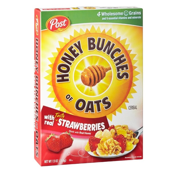 Honey Bunches of Oats with Real Strawberries, 13-Ounce Boxes (Pack of 4)