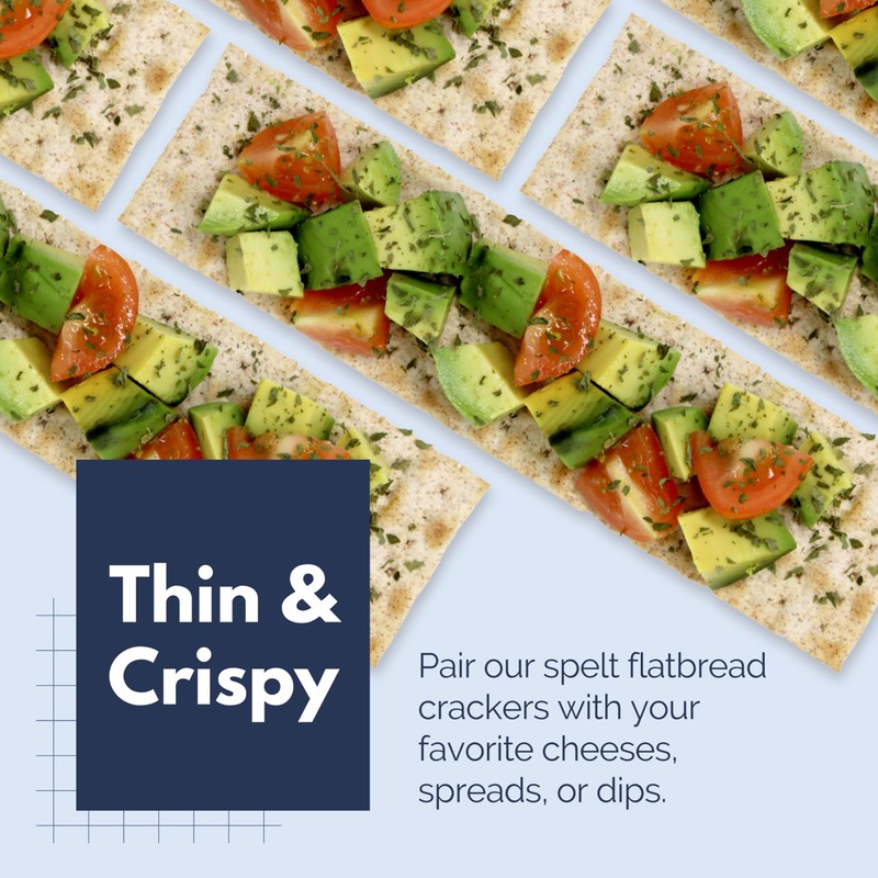 Snacktery Original Spelt Flatbread Crackers - All Natural Spelt Crackers