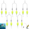 deegbbyi Pack of 5 Double Hook Reverse Bottom Rig, Fishing
