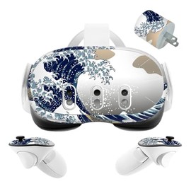 VR Headset Spider Helmet Skin and Accessories Stickers Kit Compatible with Quest 3 Skin Vinyl Protective Cover Decal Compatible with Oculus Quest 3 (Wave)