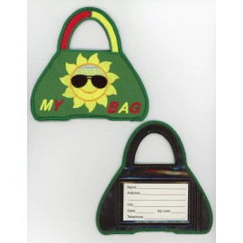 My Bag (Set of 2) Luggage ID Tags Suitcase - Baggage - Back Pack Sun Embroidered