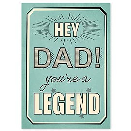 Absolutely Yours Fathers Day Card and Envelope. Card for Dad. Legend Design. Ecofriendly. Printed and Packed in UK