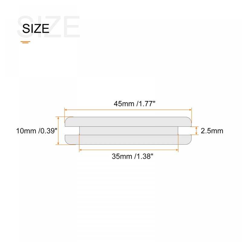 sourcing map Pack of 6 Rubber Grommet Mounting 35 mm