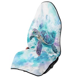 HUISEFOR Turtle Car Seat Covers Waterproof Car Seat Towel Cover After Gym Workout Running Swimming Beach, Universal Sweat Carseat Protector for Car Van SUV Truck Gift for Holiday