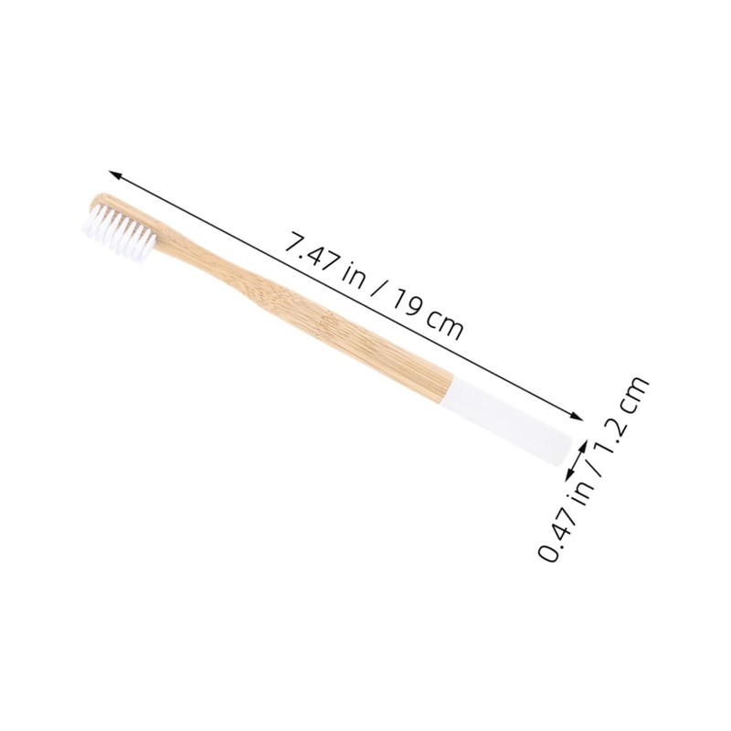 FOMIYES 10pcs Manual Toothbrushes: Bamboo Toothbrushes with Soft Bristles &