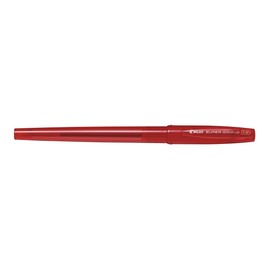 Pilot BSGC-10BB-RR Oil-based Ballpoint Pen, Super Grip, G Cap, 0.06 inches (1.6 mm), Extra Thick, Red Shank, Red Lead, Set of 10