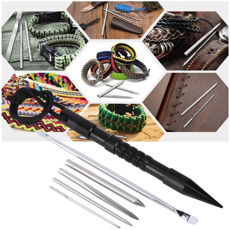 Bracelets Parachute Cord Knitting Needles Spike Kit Aluminum DIY Weaving