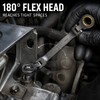 23-Piece Flexible Head Ratchet Wrench Socket & Screwdriver Bit Set