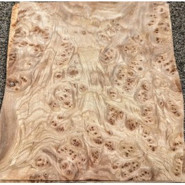 Carpathian Elm Burl wood veneer 9" x 9" raw no backer AA grade 1/42" thick