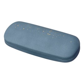 Pearl Eyeglass Case Eyeglass Case Hard Case Synthetic Leather Spring Type Polka Dot Blue SO-96BU 092062