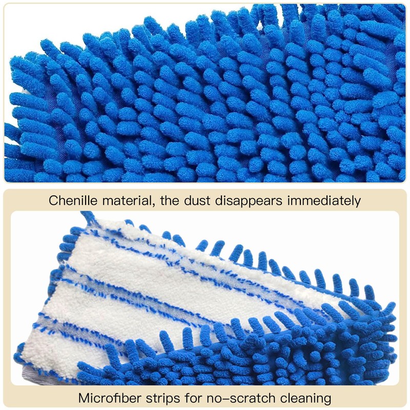 Dovcleing 2 Pack Microfiber Mop Refills Compatible with O-Cedar Dual-Action