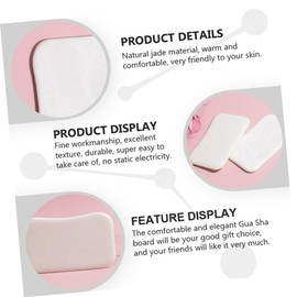 Baluue 1pc Scraping Board Gua Sha Board Scraping Tool Neck Scraper Gua Sha Scraper Scraping Massage Tool Gua Sha Massage Tool Scraping Massage Board Gua Sha Tool Xiuyan Jade White