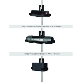 Add-On Magnetic Speaker Holder - CTA Add-On Magnetic Speaker Holder for Paragon Locking Wall Mounts - 25-milimeter Tube Floor Stands & Other CTA Products - Black - (ADD-SPKB)